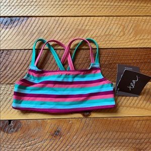 NEW tea collection stripe bikini top